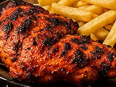 Chicken tandoori fry with fries